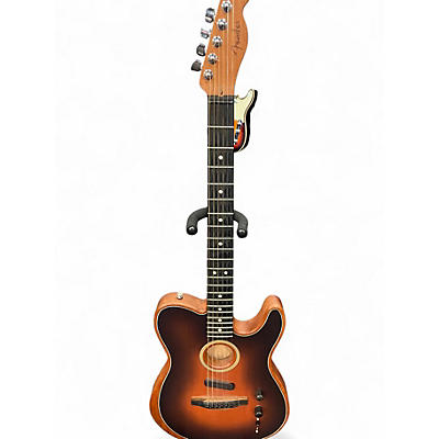 Used Fender American Acoustasonic Telecaster 2 Color Sunburst Acoustic Electric Guitar