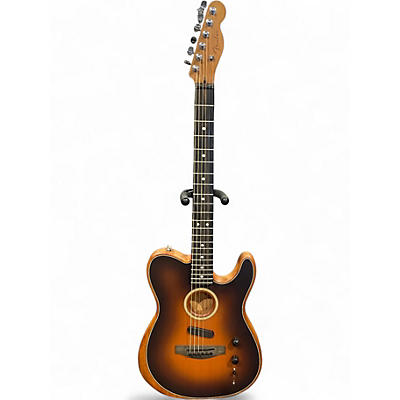 Used Fender American Acoustasonic Telecaster 2 Color Sunburst Acoustic Electric Guitar