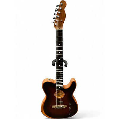 Used Fender American Acoustasonic Telecaster 2 Tone Sunburst Acoustic Electric Guitar
