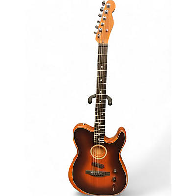 Fender Used Fender American Acoustasonic Telecaster 3 Color Sunburst Acoustic Electric Guitar