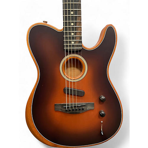 Used Fender American Acoustasonic Telecaster 3 Color Sunburst Acoustic Electric Guitar 3 Color Sunburst