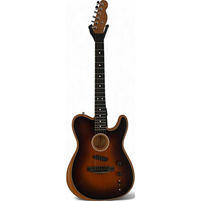 Fender Used Fender American Acoustasonic Telecaster 3 Tone Sunburst Acoustic Electric Guitar