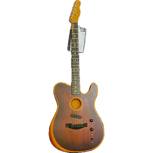 Fender Used Fender American Acoustasonic Telecaster All Mahogany Acoustic Electric Guitar all mahogany