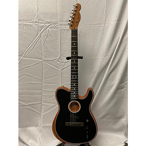 Fender Used Fender American Acoustasonic Telecaster Black Acoustic Electric Guitar Black