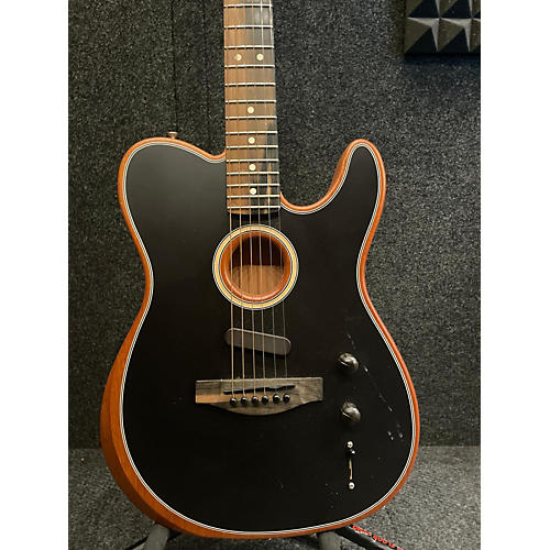 Fender Used Fender American Acoustasonic Telecaster Black Acoustic Electric Guitar Black