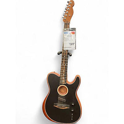 Used Fender American Acoustasonic Telecaster Black Acoustic Electric Guitar