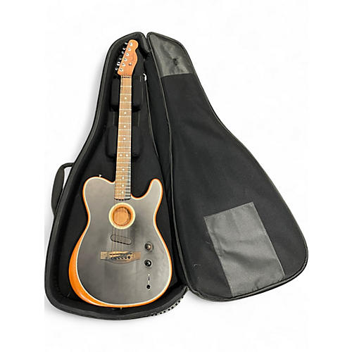 Used Fender American Acoustasonic Telecaster Black Acoustic Electric Guitar Black