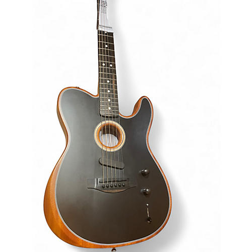 Used Fender American Acoustasonic Telecaster Black Acoustic Electric Guitar Black