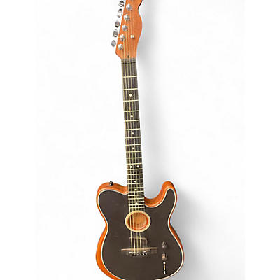 Used Fender American Acoustasonic Telecaster Black Acoustic Electric Guitar