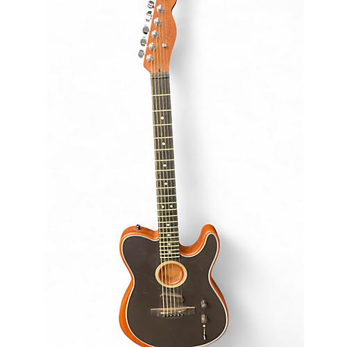Used Fender American Acoustasonic Telecaster Black Acoustic Electric Guitar Black