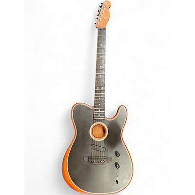 Used Fender American Acoustasonic Telecaster Black Acoustic Electric Guitar