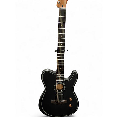 Used Fender American Acoustasonic Telecaster Black Acoustic Electric Guitar Black