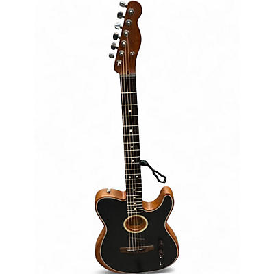 Used Fender American Acoustasonic Telecaster Black Acoustic Electric Guitar