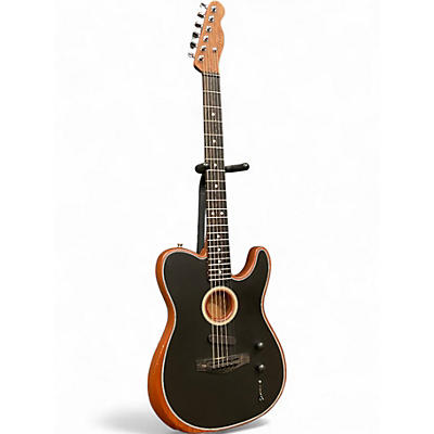 Used Fender American Acoustasonic Telecaster Black Acoustic Electric Guitar