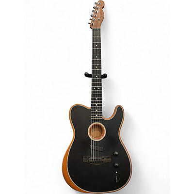 Used Fender American Acoustasonic Telecaster Black Acoustic Electric Guitar