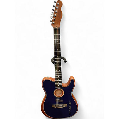 Used Fender American Acoustasonic Telecaster Blue Acoustic Electric Guitar