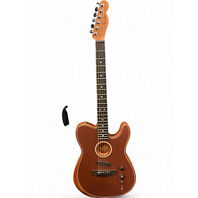 Used Fender American Acoustasonic Telecaster Brown Acoustic Electric Guitar