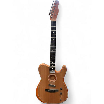 Used Fender American Acoustasonic Telecaster Brown Acoustic Electric Guitar
