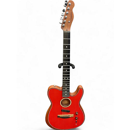 Used Fender American Acoustasonic Telecaster Dakota Red Acoustic Electric Guitar Dakota Red