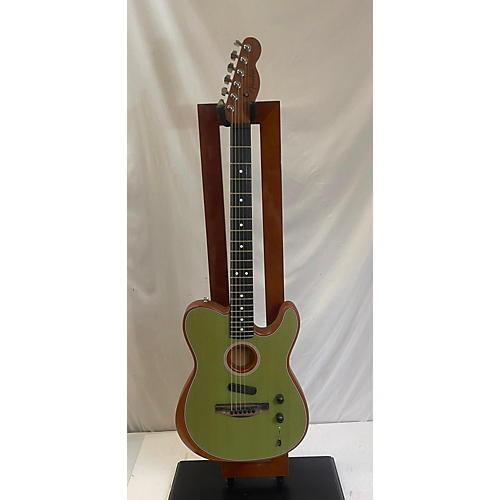 Fender Used Fender American Acoustasonic Telecaster Green Acoustic Electric Guitar Green