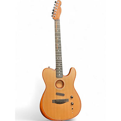 Used Fender American Acoustasonic Telecaster NATURAL Acoustic Electric Guitar