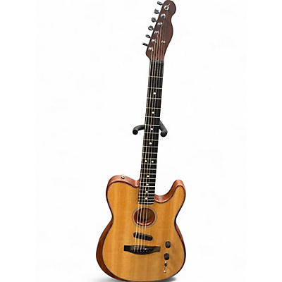 Used Fender American Acoustasonic Telecaster Natural Acoustic Electric Guitar
