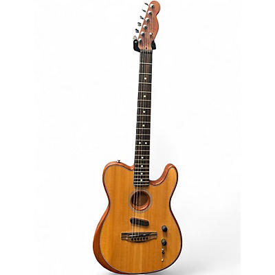 Used Fender American Acoustasonic Telecaster Natural Acoustic Electric Guitar