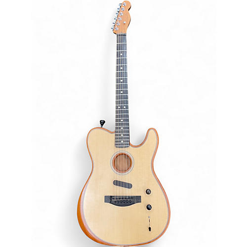 Used Fender American Acoustasonic Telecaster Natural Acoustic Electric Guitar Natural