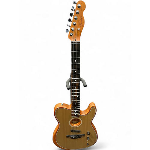 Used Fender American Acoustasonic Telecaster Natural Acoustic Electric Guitar Natural