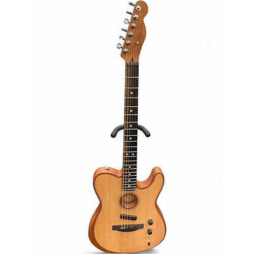 Used Fender American Acoustasonic Telecaster Natural Acoustic Electric Guitar Natural
