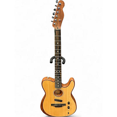 Used Fender American Acoustasonic Telecaster Natural Acoustic Electric Guitar