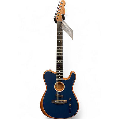 Used Fender American Acoustasonic Telecaster STEEL BLUE Acoustic Electric Guitar