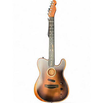 Used Fender American Acoustasonic Telecaster Sunburst Acoustic Electric Guitar