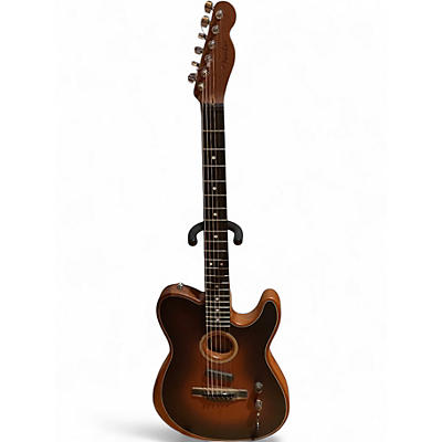 Used Fender American Acoustasonic Telecaster Sunburst Acoustic Electric Guitar