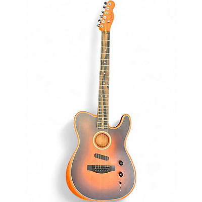 Used Fender American Acoustasonic Telecaster Sunburst Acoustic Electric Guitar