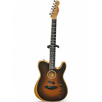 Used Fender American Acoustasonic Telecaster Sunburst Acoustic Electric Guitar