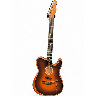 Used Fender American Acoustasonic Telecaster Sunburst Acoustic Electric Guitar