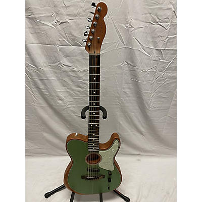 Fender Used Fender American Acoustasonic Telecaster Surf Green Acoustic Electric Guitar