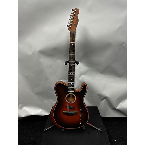 Fender Used Fender American Acoustasonic Telecaster Tobacco Sunburst Acoustic Electric Guitar Tobacco Sunburst