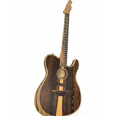 Used Fender American Acoustasonic Telecaster Ziricote Natural Acoustic Electric Guitar