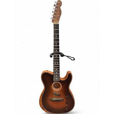 Used Fender American Acoustasonic Telecaster sunburst Acoustic Electric Guitar