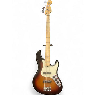 Used Fender American Deluxe Jazz Bass 2 Tone Sunburst Electric Bass Guitar