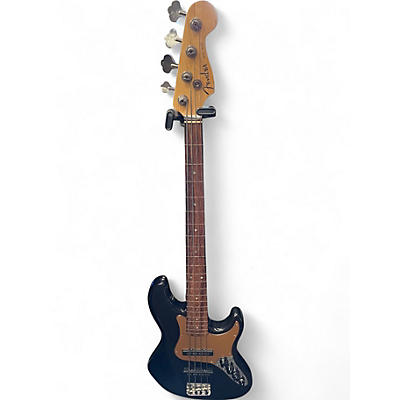 Used Fender American Deluxe Jazz Bass Fretless Montego Black Electric Bass Guitar