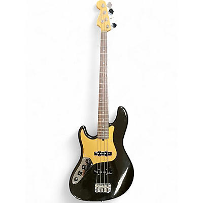 Used Fender American Deluxe Jazz Bass LH MONTEGO BLACK Electric Bass Guitar