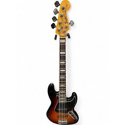 Used Fender American Deluxe Jazz Bass V 3 Color Sunburst Electric Bass Guitar