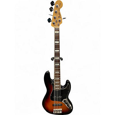 Used Fender American Deluxe Jazz Bass V 3 Tone Sunburst Electric Bass Guitar