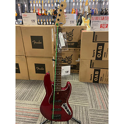 Used Fender American Deluxe Jazz Bass V 5 String Burgundy Electric Bass Guitar