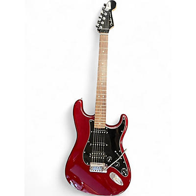 Used Fender American Deluxe Mahogany Stratocaster HSS Crimson Red Trans Solid Body Electric Guitar