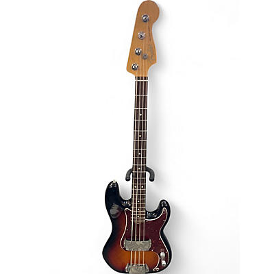 Used Fender American Deluxe Precision Bass 2 Tone Sunburst Electric Bass Guitar