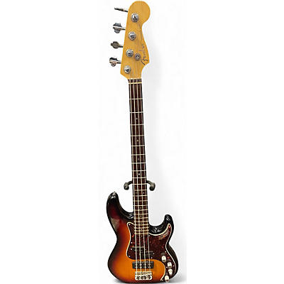 Used Fender American Deluxe Precision Bass 2 Tone Sunburst Electric Bass Guitar